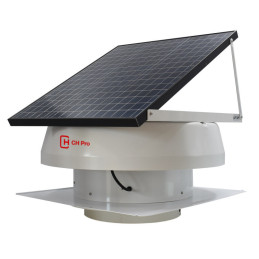 Solar roof fan for flat roof